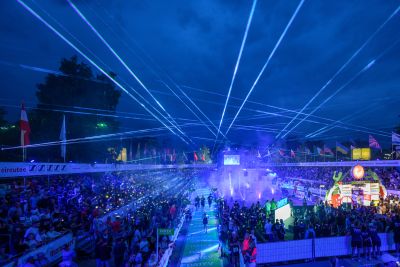 DATEV CHALLENGE ROTH 2025 RACE DAY FINISH - LASERSHOW