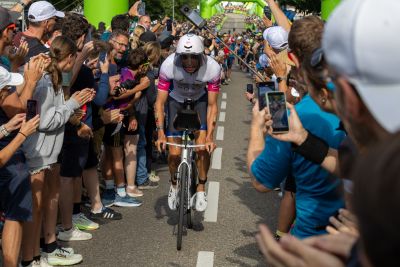 Bike course at the DATEV Challenge Roth featuring athletes