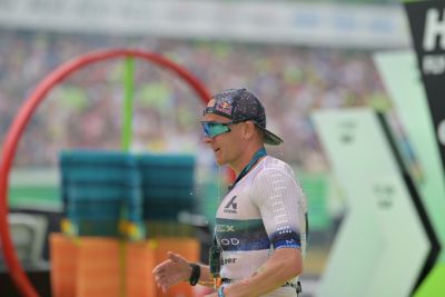 Athletes at the finish line of the 2026 DATEV Challenge Roth