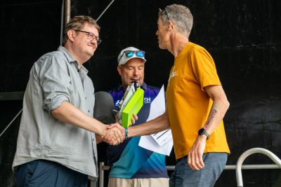 Award ceremony honoring the winners of DATEV Challenge Roth 2026
