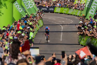 Bike course at the DATEV Challenge Roth featuring athletes
