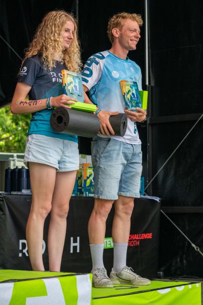 Award ceremony honoring the winners of DATEV Challenge Roth 2026