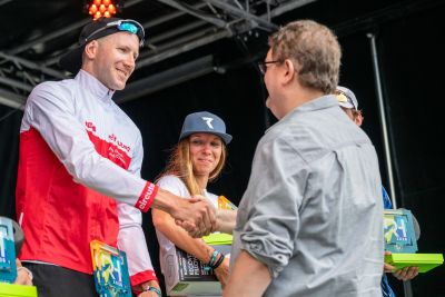 Award ceremony honoring the winners of DATEV Challenge Roth 2026