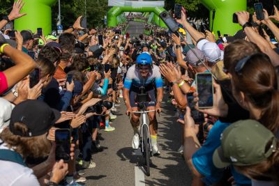 Bike course at the DATEV Challenge Roth featuring athletes