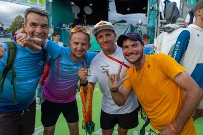 Athletes celebrate the 2026 DATEV Challenge Roth at the stadium