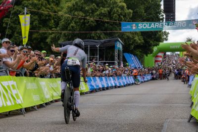 Bike course at the DATEV Challenge Roth featuring athletes
