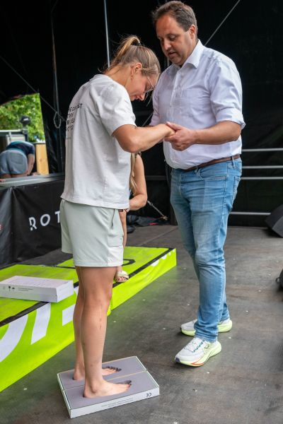 Award ceremony honoring the winners of DATEV Challenge Roth 2026