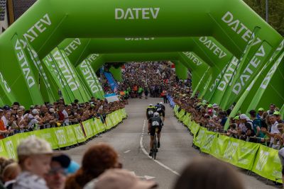 Bike course at the DATEV Challenge Roth featuring athletes