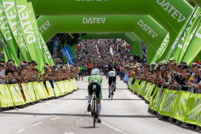 Bike course at the DATEV Challenge Roth featuring athletes