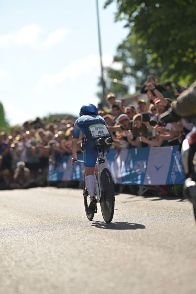 Bike course at the DATEV Challenge Roth featuring athletes