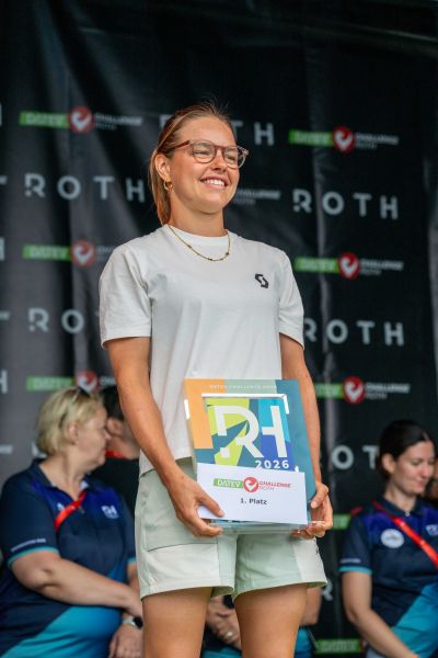 Award ceremony honoring the winners of DATEV Challenge Roth 2026
