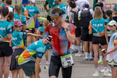 Athletes on the running course at the 2026 DATEV Challenge Roth