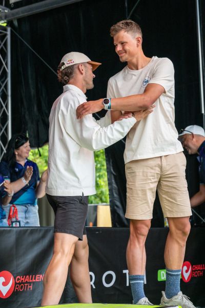 Award ceremony honoring the winners of DATEV Challenge Roth 2026