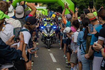 Bike course at the DATEV Challenge Roth featuring athletes