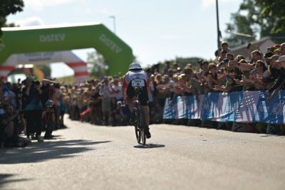 Bike course at the DATEV Challenge Roth featuring athletes