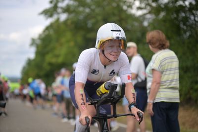 Bike course at the DATEV Challenge Roth featuring athletes