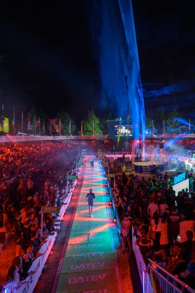 DATEV CHALLENGE ROTH 2025 RACE DAY FINISH - LASERSHOW