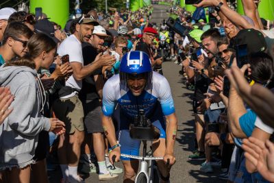 Bike course at the DATEV Challenge Roth featuring athletes