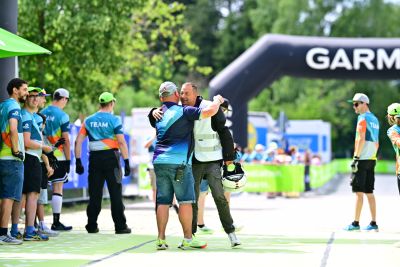 Transition Area 2 at the DATEV Challenge Roth with triathletes