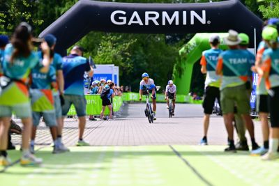 Transition Area 2 at the DATEV Challenge Roth with triathletes