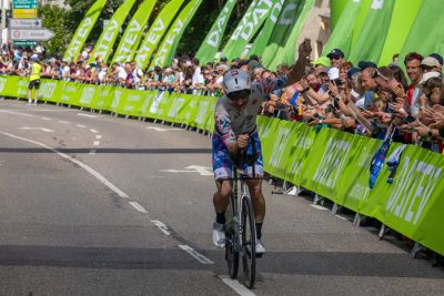 Bike course at the DATEV Challenge Roth featuring athletes