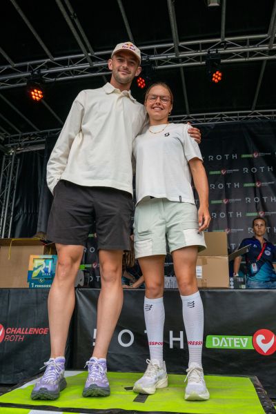 Award ceremony honoring the winners of DATEV Challenge Roth 2026