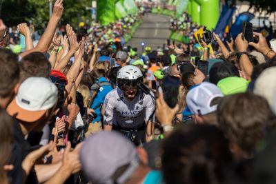 Bike course at the DATEV Challenge Roth featuring athletes