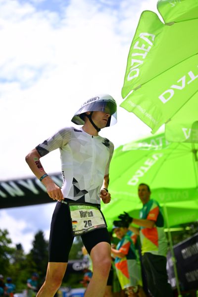Transition Area 2 at the DATEV Challenge Roth with triathletes