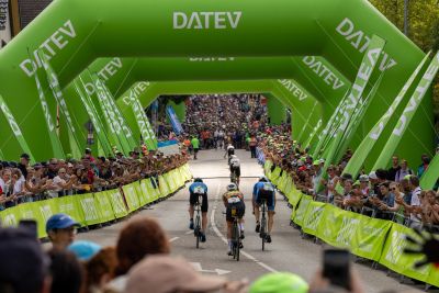 Bike course at the DATEV Challenge Roth featuring athletes