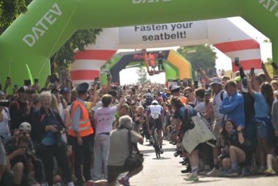 Bike course at the DATEV Challenge Roth featuring athletes