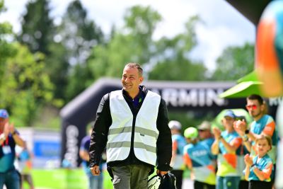 Transition Area 2 at the DATEV Challenge Roth with triathletes