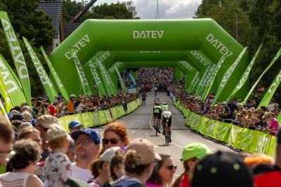 Bike course at the DATEV Challenge Roth featuring athletes