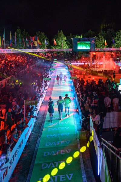 DATEV CHALLENGE ROTH 2025 RACE DAY FINISH - LASERSHOW
