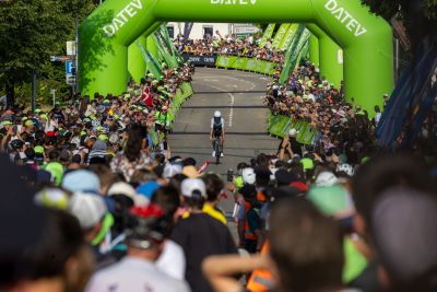 Bike course at the DATEV Challenge Roth featuring athletes