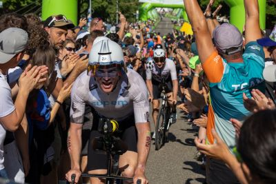 Bike course at the DATEV Challenge Roth featuring athletes
