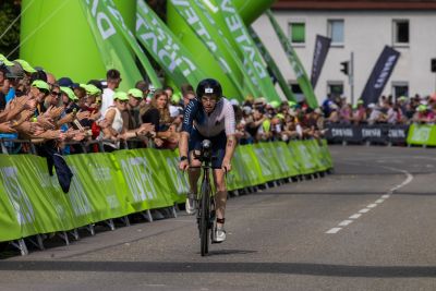 Bike course at the DATEV Challenge Roth featuring athletes