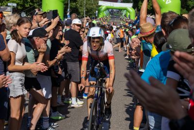 Bike course at the DATEV Challenge Roth featuring athletes