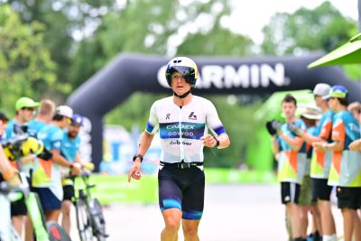 Transition Area 2 at the DATEV Challenge Roth with triathletes