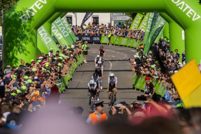 Bike course at the DATEV Challenge Roth featuring athletes