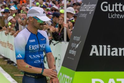Athletes at the finish line of the 2026 DATEV Challenge Roth